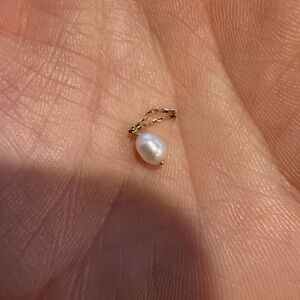 Tiny Catbird Pearl Dangly Charm